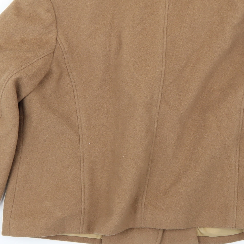 Marks and Spencer Womens Brown   Overcoat Coat Size 14