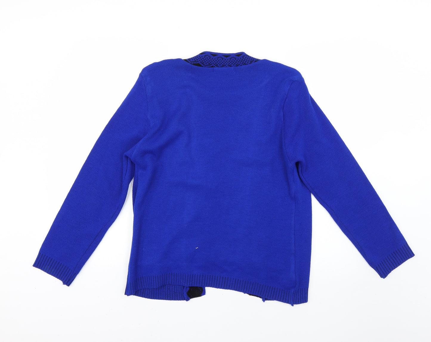 g laxy Womens Blue Polka Dot  Pullover Jumper Size S