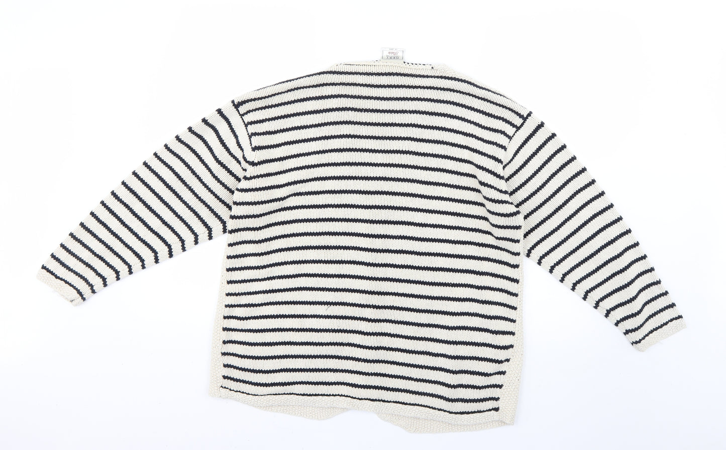 NEXT Womens Beige Striped  Cardigan Jumper Size L