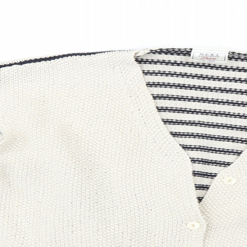 NEXT Womens Beige Striped  Cardigan Jumper Size L