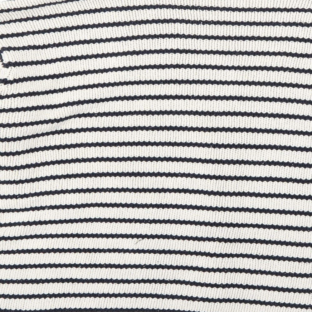 NEXT Womens Beige Striped  Cardigan Jumper Size L