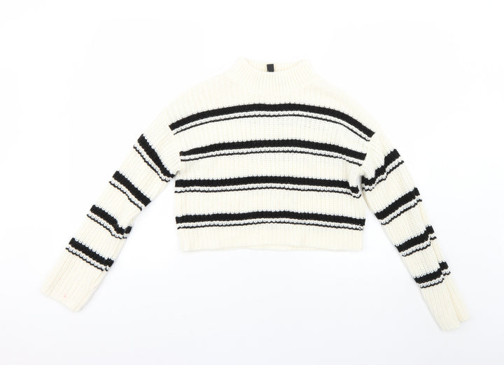 New Look Girls Multicoloured Striped  Pullover Jumper Size 12-13 Years