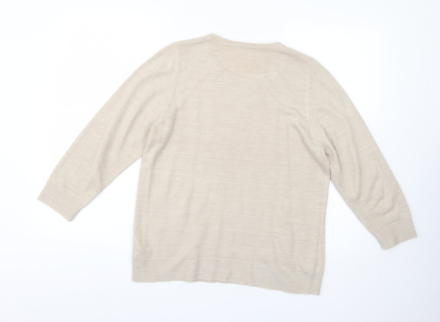 Marks and Spencer Womens Beige   Pullover Jumper Size 14