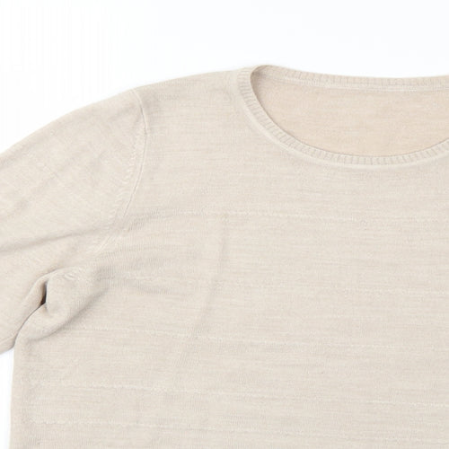 Marks and Spencer Womens Beige   Pullover Jumper Size 14