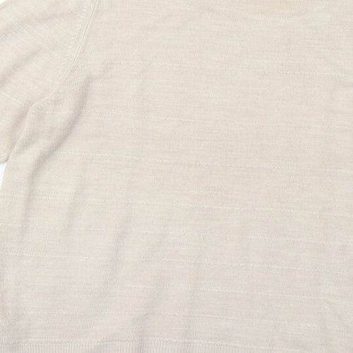 Marks and Spencer Womens Beige   Pullover Jumper Size 14