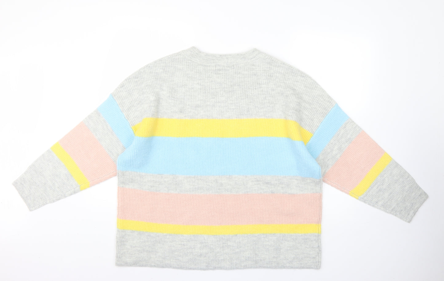 Nutmeg Womens Multicoloured Striped  Pullover Jumper Size 18