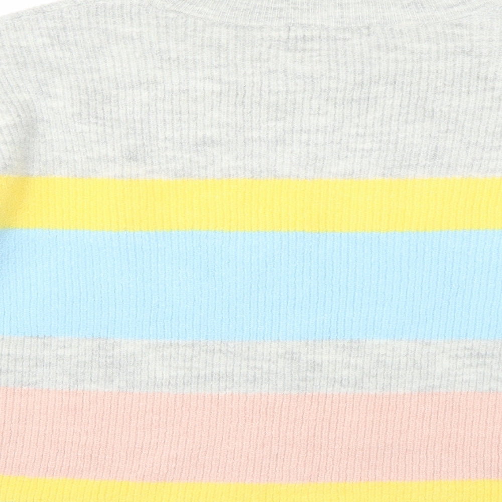 Nutmeg Womens Multicoloured Striped  Pullover Jumper Size 18