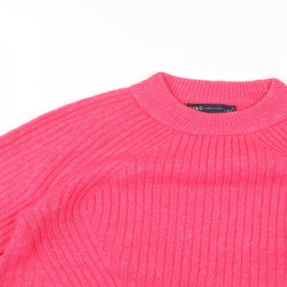 Marks and Spencer Womens Pink   Pullover Jumper Size XS