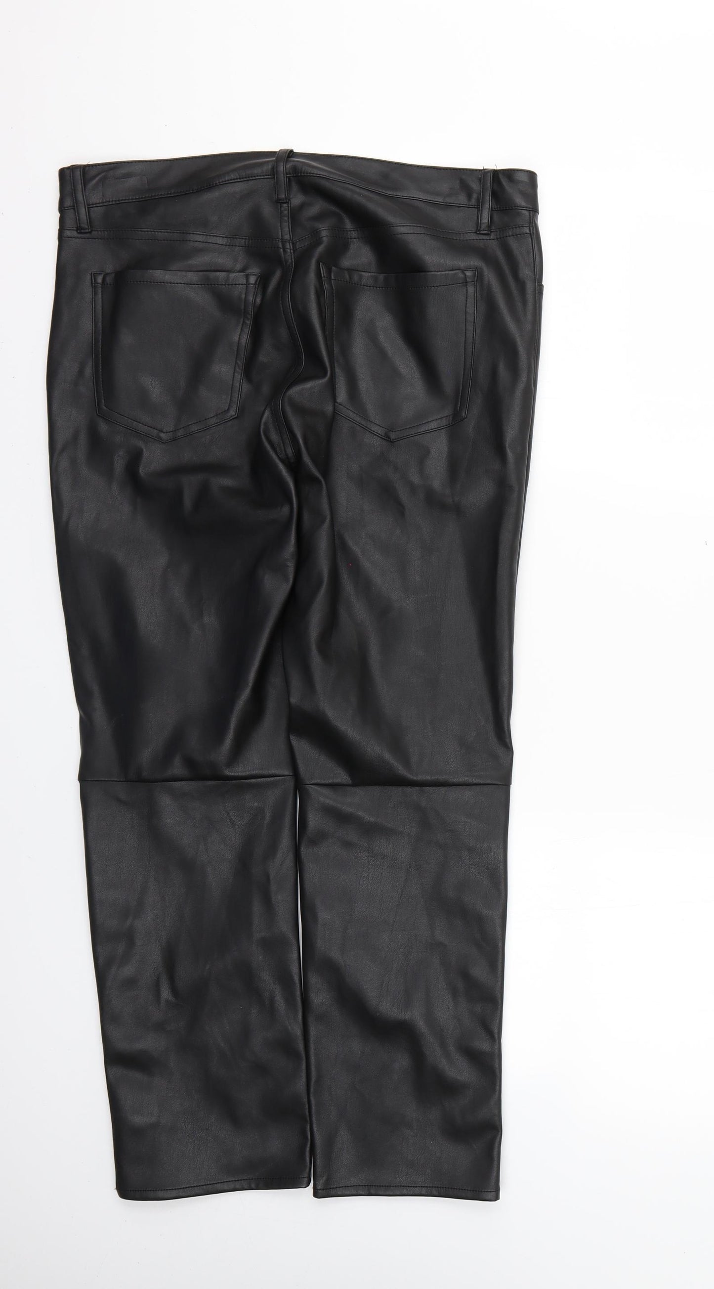 H&M Womens Black   Trousers  Size 12 L25 in
