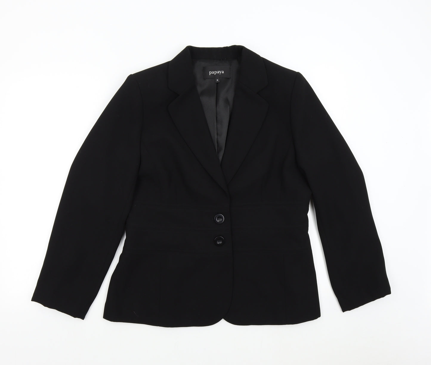 Papaya Womens Black   Jacket Suit Jacket Size 16
