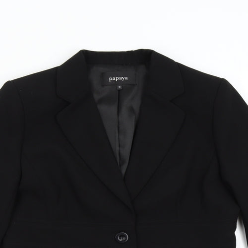 Papaya Womens Black   Jacket Suit Jacket Size 16