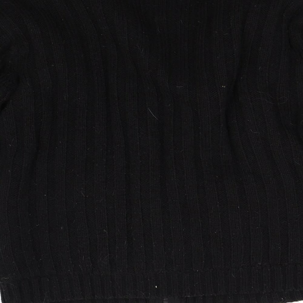 Hutson Harbour Mens Black  Knit Jacket Coatigan Size L
