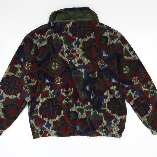 Fila Sport Womens Multicoloured Geometric Fleece Jacket  Size S