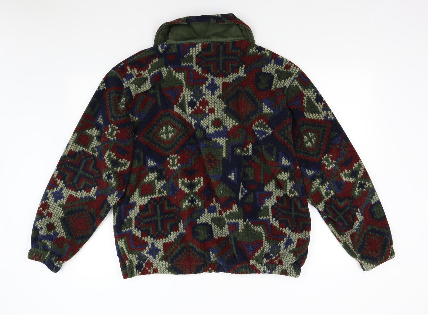 Fila Sport Womens Multicoloured Geometric Fleece Jacket  Size S