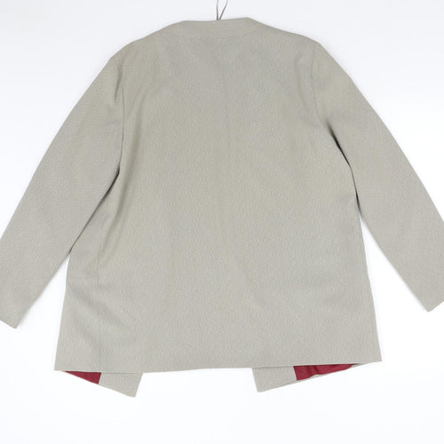 Lola Skye Womens Beige   Jacket Blazer Size 16