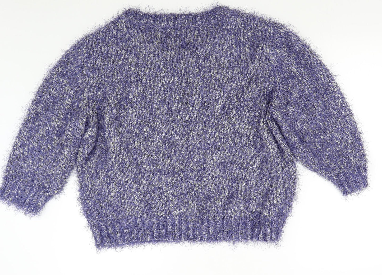Poem Womens Blue  Knit Pullover Jumper Size L