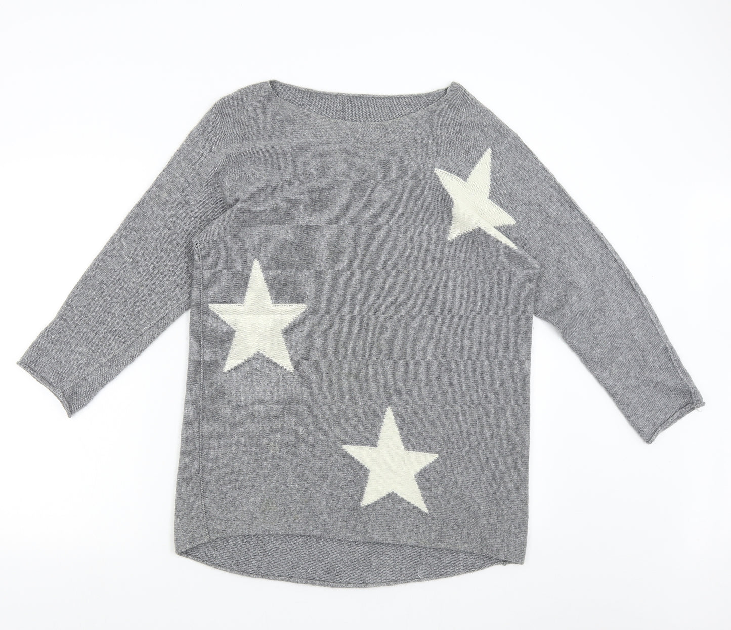 Preworn Womens Grey  Knit Pullover Jumper Size M  - Stars