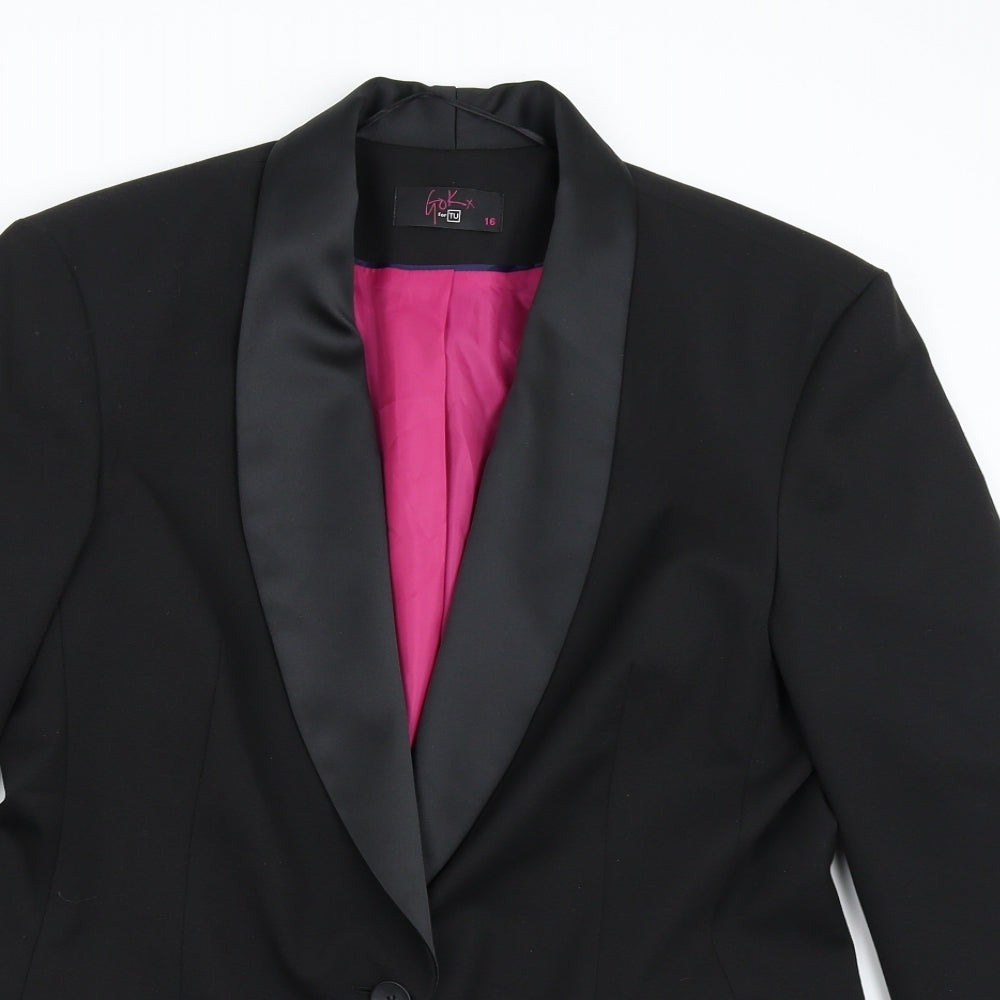 Gok for Tu Womens Black   Jacket Suit Jacket Size 16