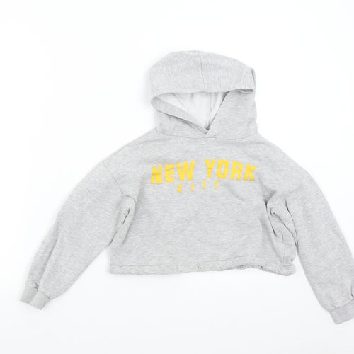 H&M Girls Grey   Pullover Sweatshirt Size 8-9 Years  - New York