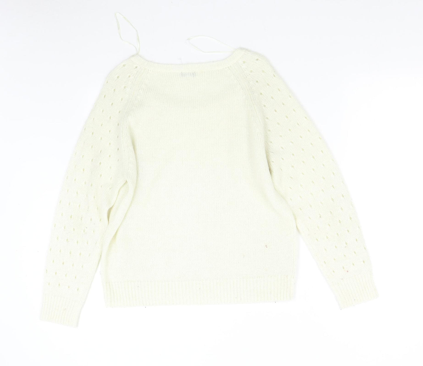 Tango Womens Ivory  Knit Pullover Jumper Size M