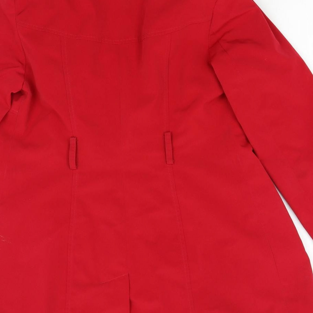 George Womens Red   Trench Coat Coat Size 10