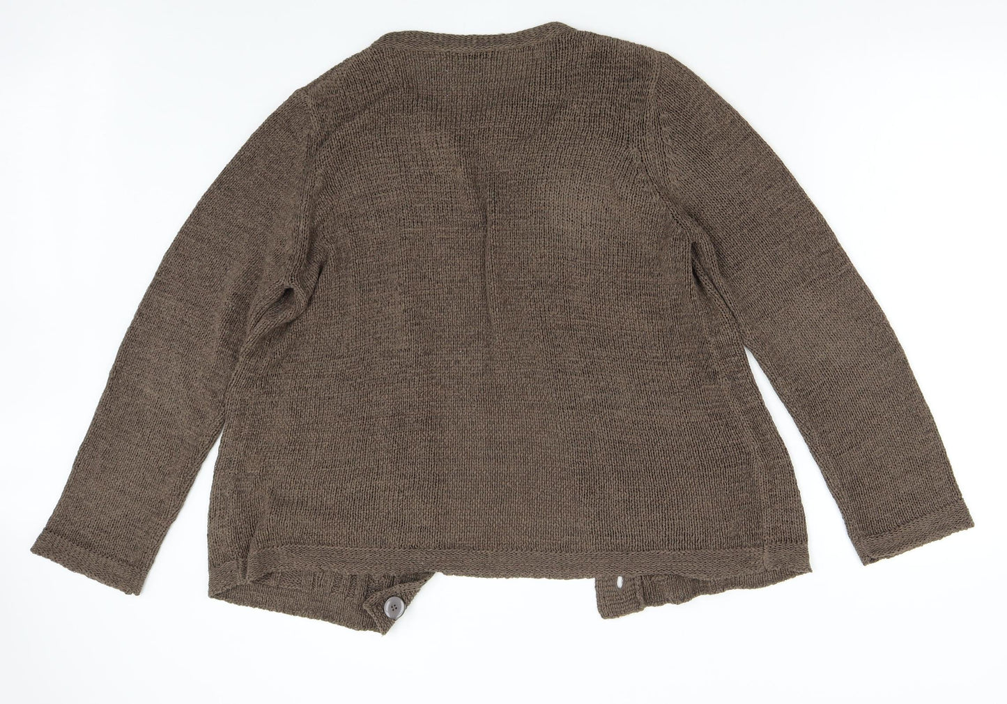 M&S Womens Brown  Knit Cardigan Jumper Size 16