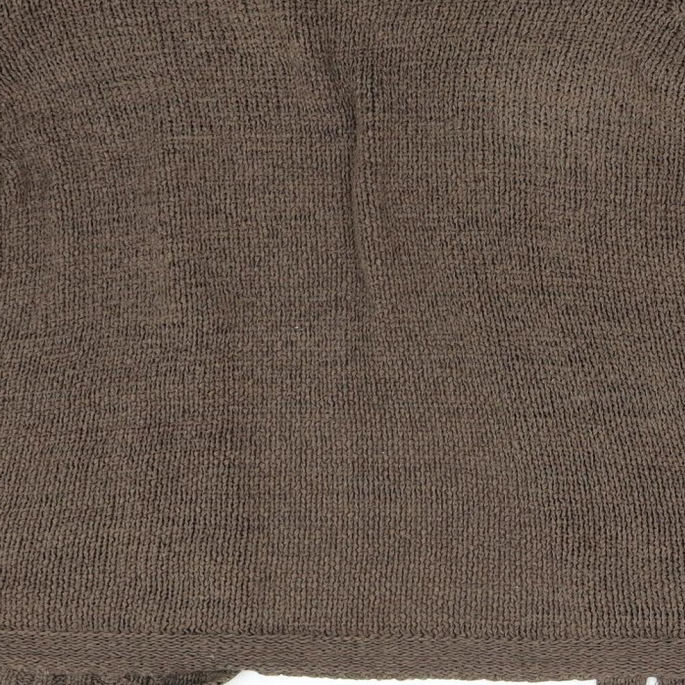 M&S Womens Brown  Knit Cardigan Jumper Size 16