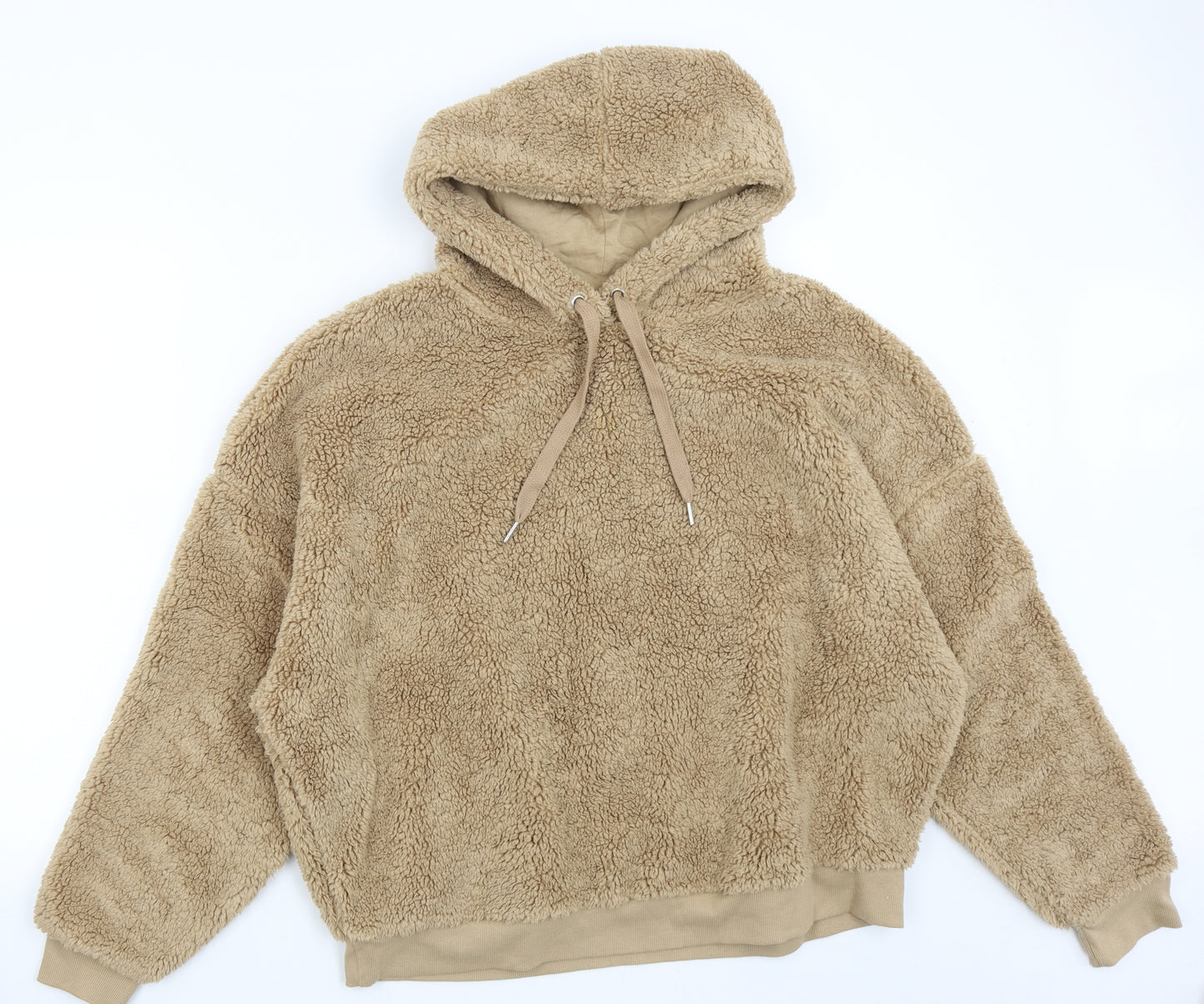 M&S Womens Brown  Fleece Pullover Hoodie Size L