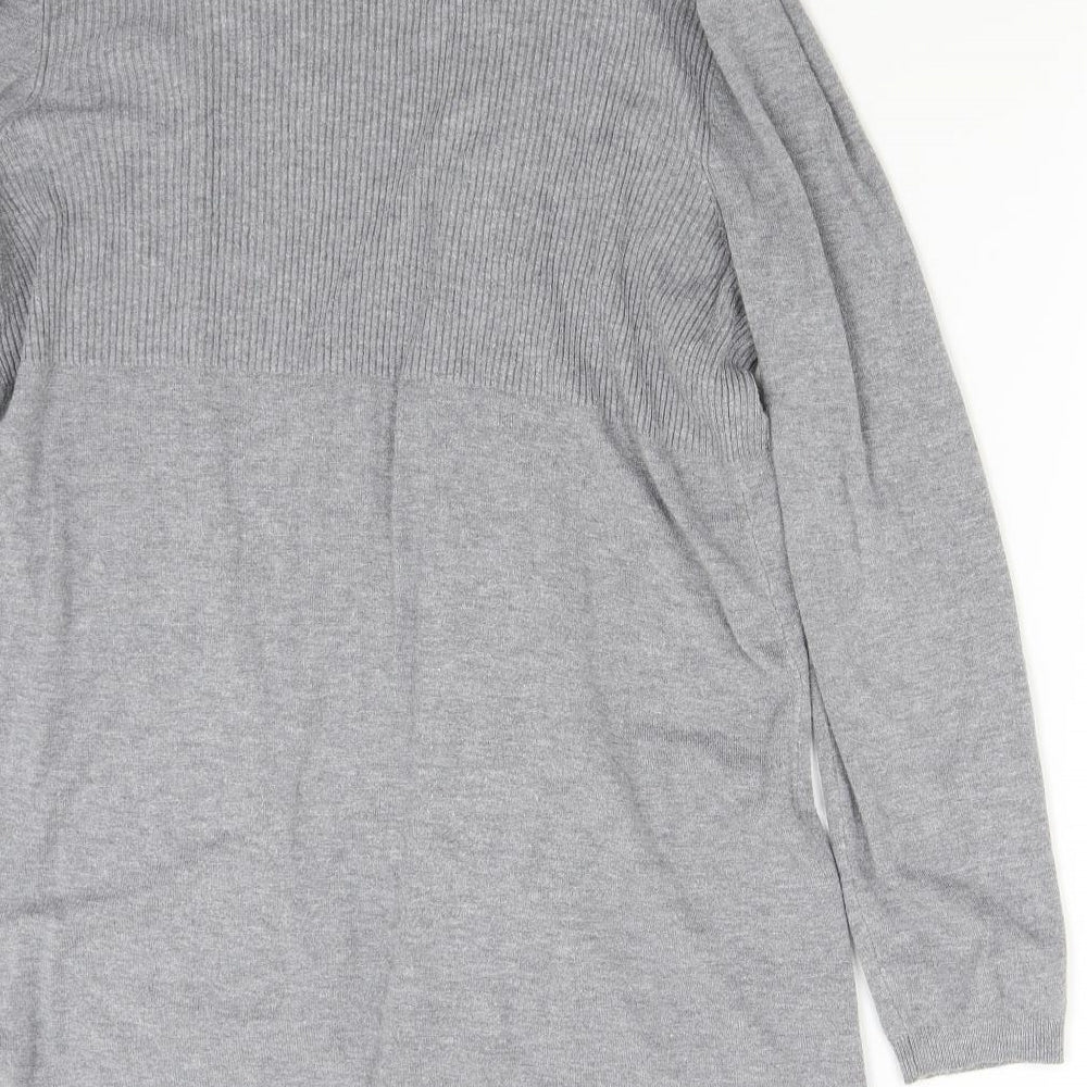 TU Womens Grey  Knit Cardigan Jumper Size 16