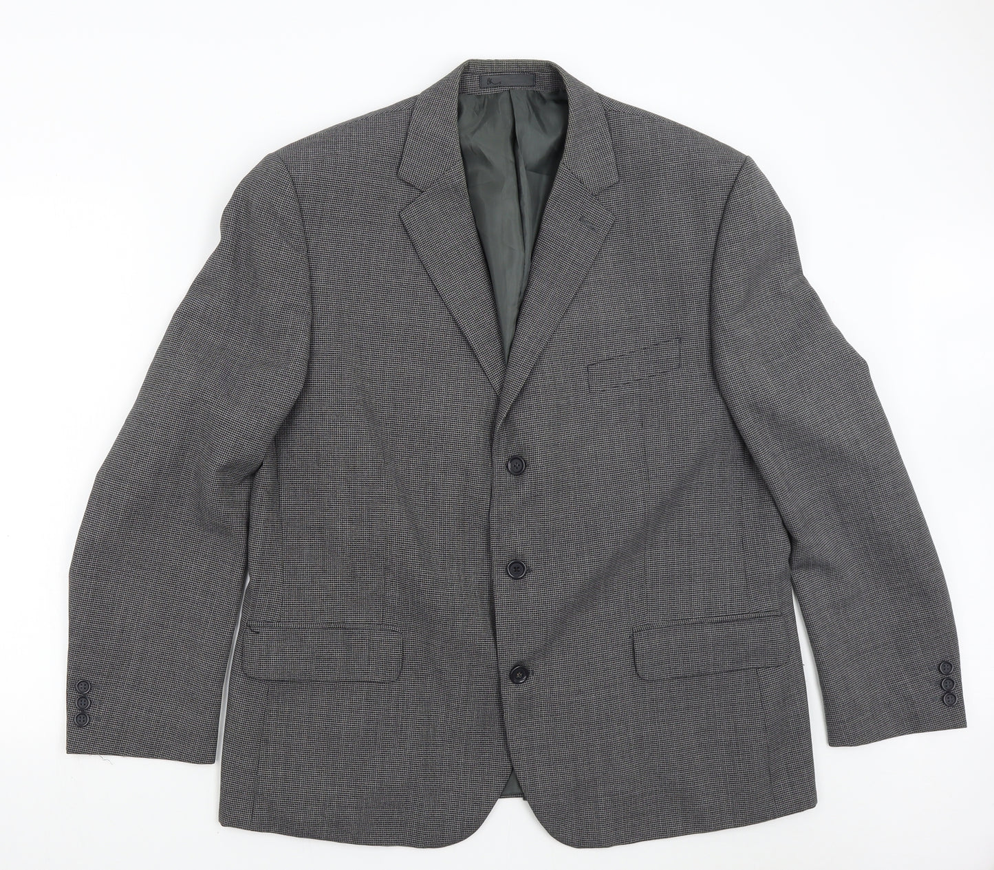 BHS Mens Grey Check  Jacket Suit Jacket Size 44