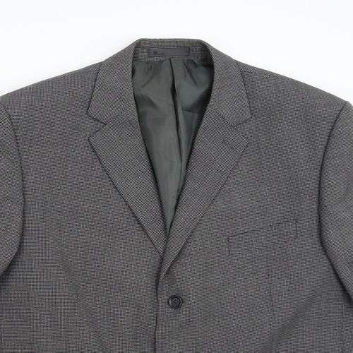 BHS Mens Grey Check  Jacket Suit Jacket Size 44