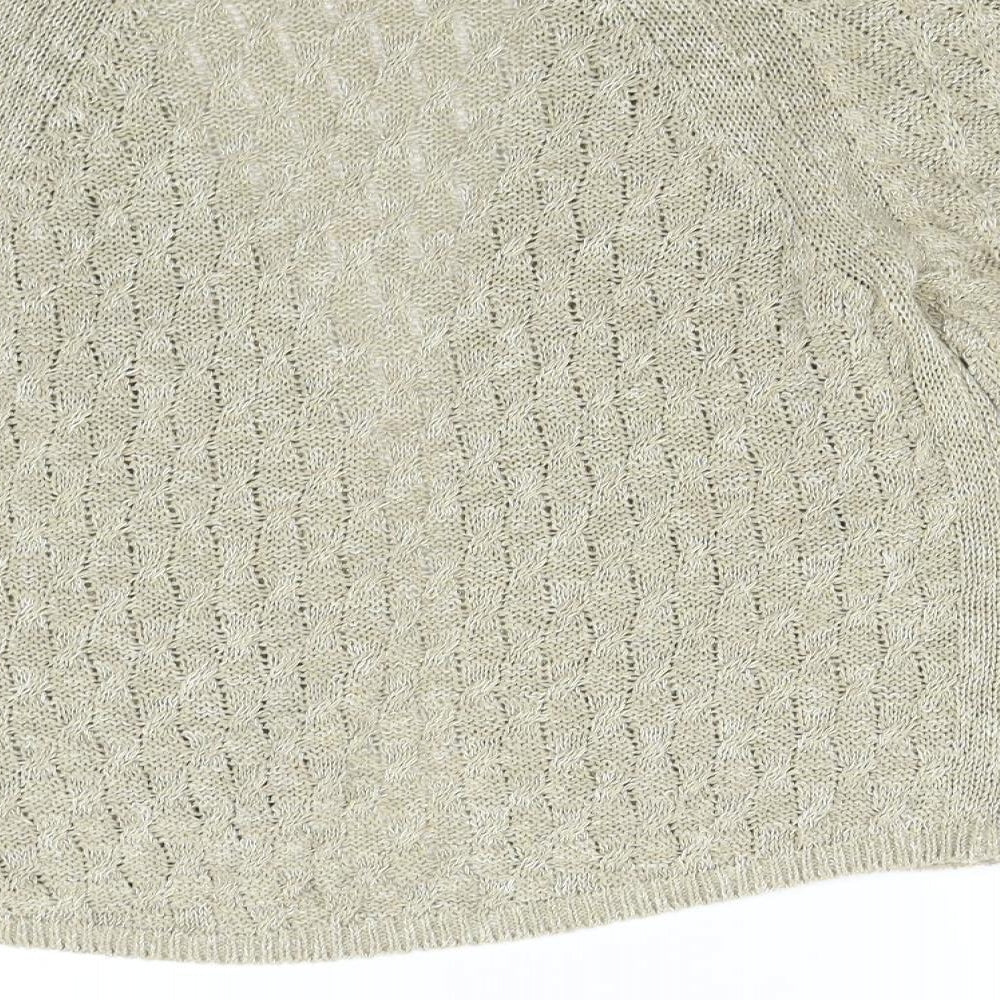 Massimo Dutti Womens Gold   Cardigan Jumper Size M
