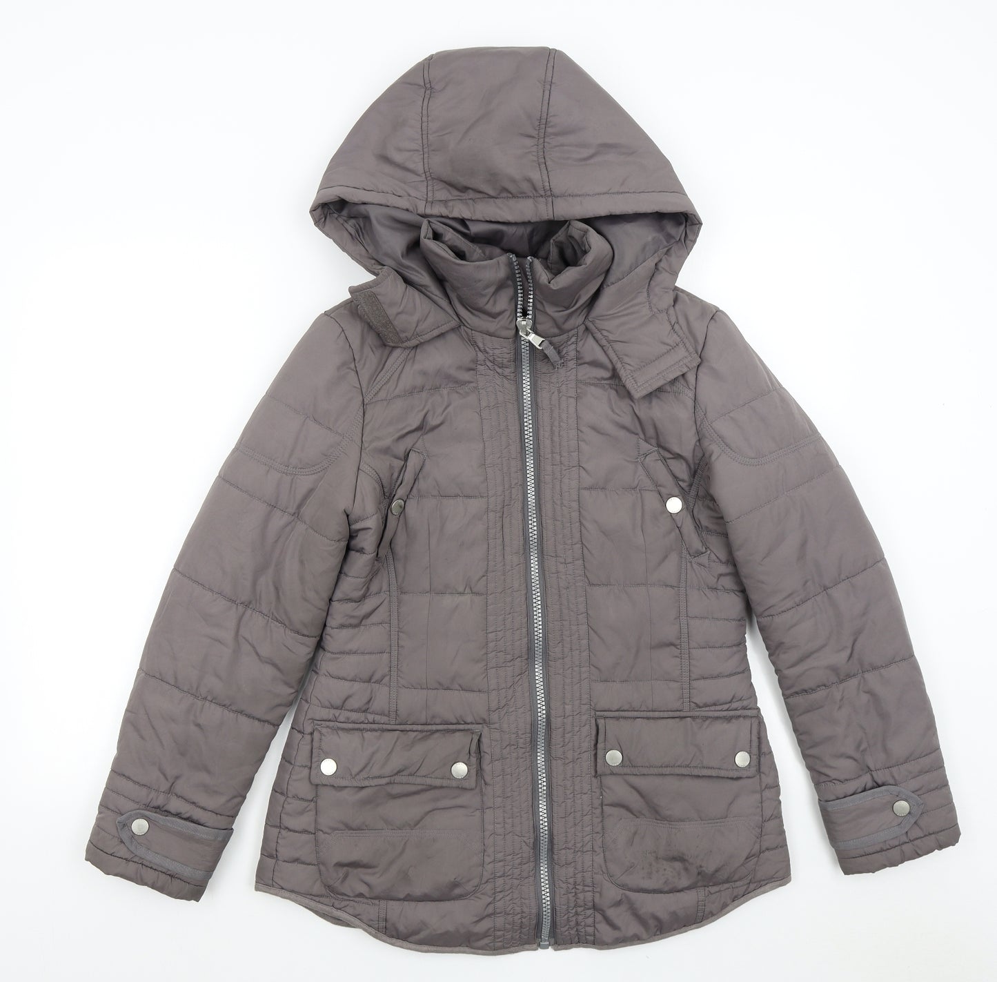 NEXT Womens Grey   Overcoat Coat Size 12