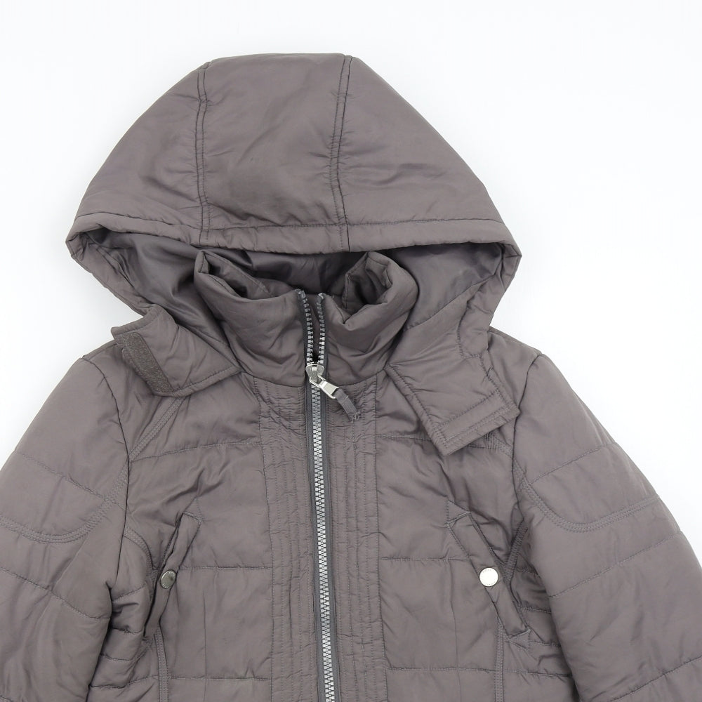 NEXT Womens Grey   Overcoat Coat Size 12