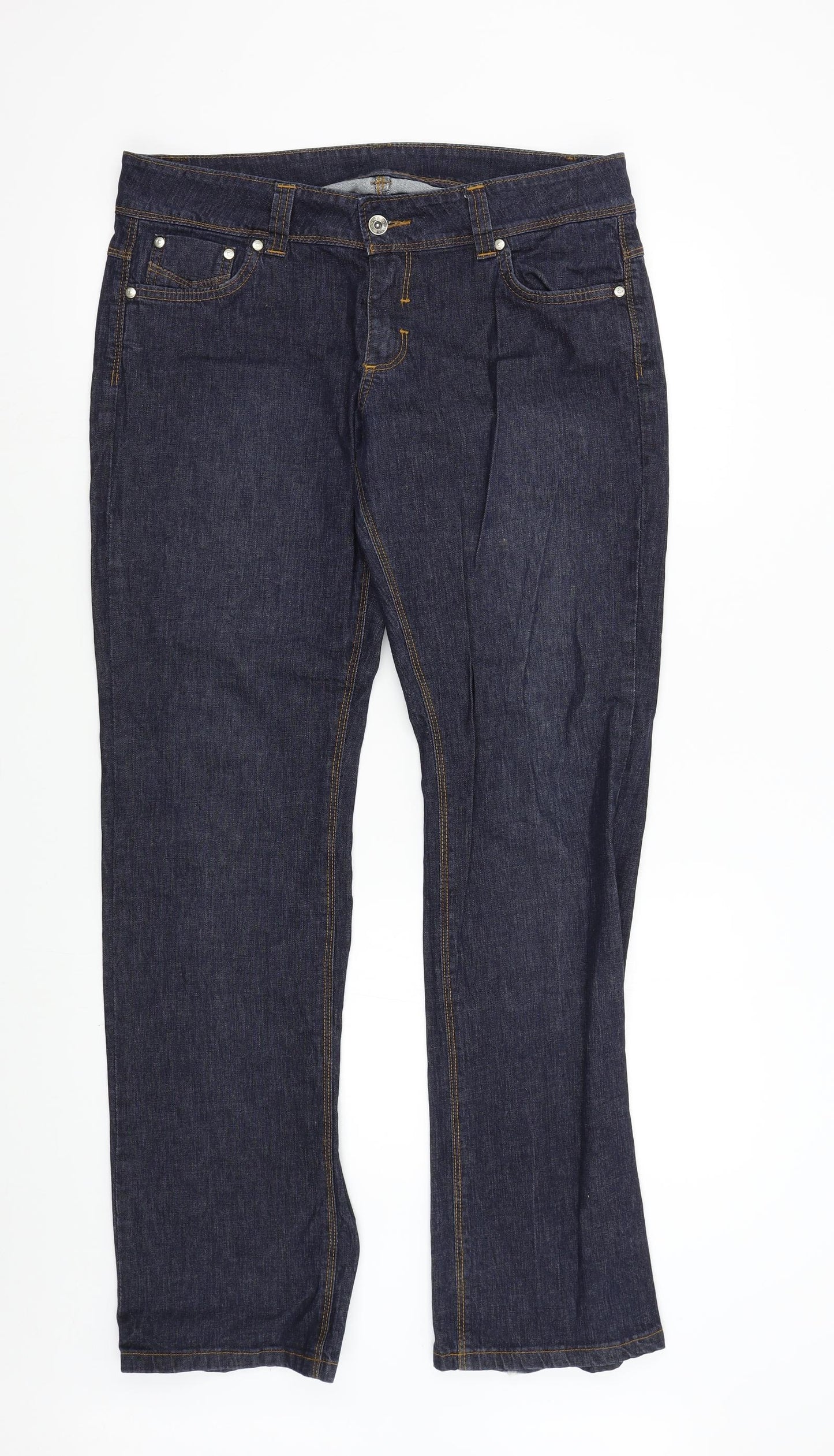 Preworn Mens Blue  Denim Straight Jeans Size 36 L33 in
