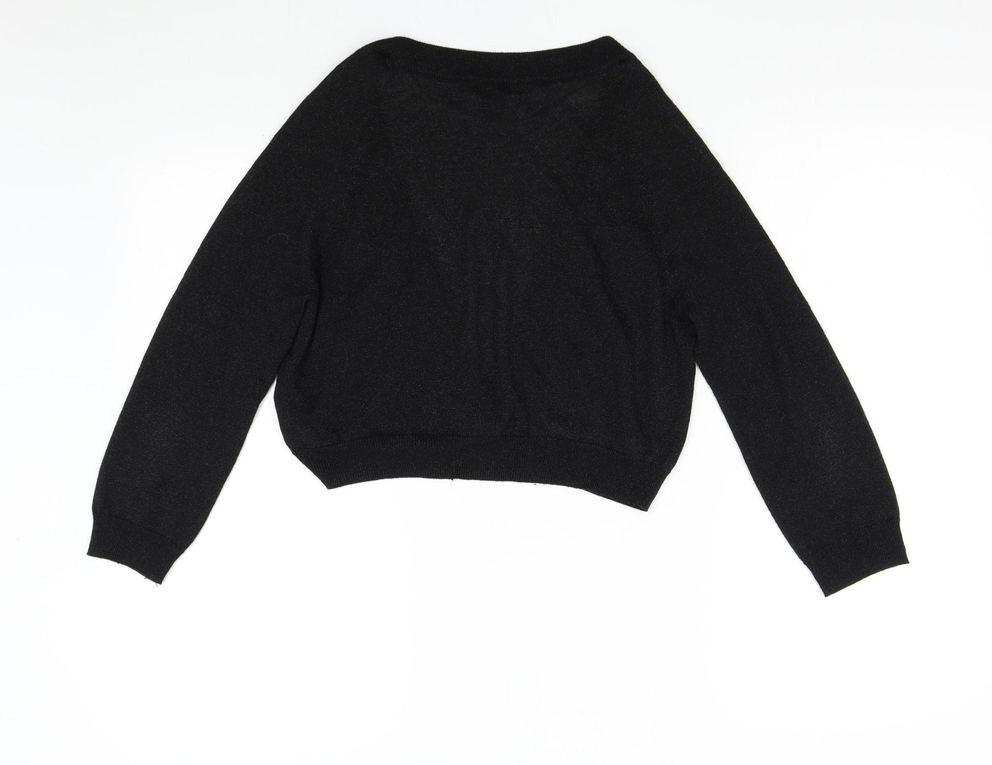 H&M Womens Black  Knit Cardigan Jumper Size L