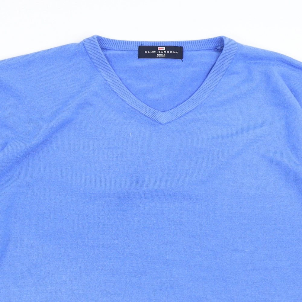 Blue Harbour Mens Blue  Knit Pullover Jumper Size L
