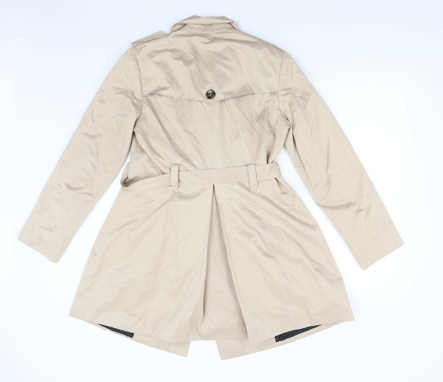 Oliver Black Womens Beige   Trench Coat Coat Size 10