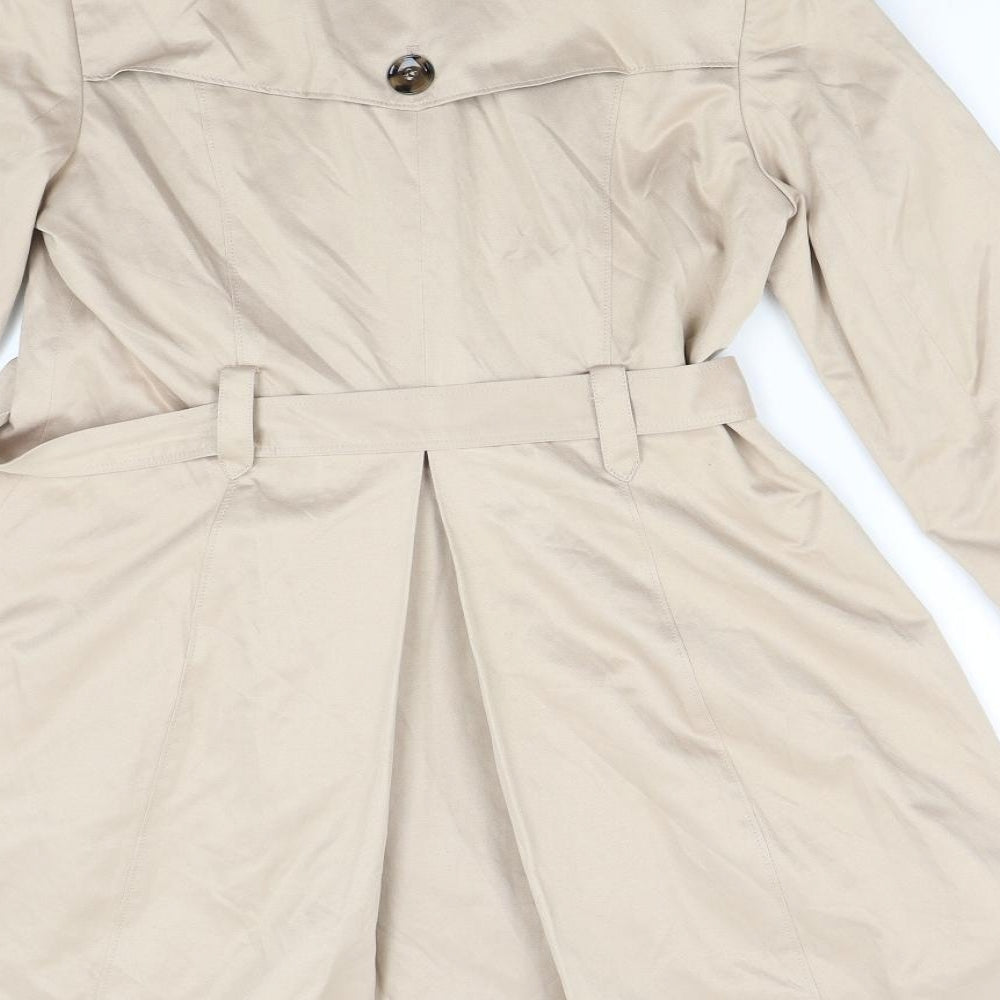 Oliver Black Womens Beige   Trench Coat Coat Size 10
