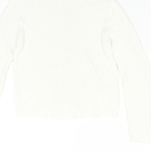 Internacionale Womens Ivory  Knit Pullover Jumper Size 14