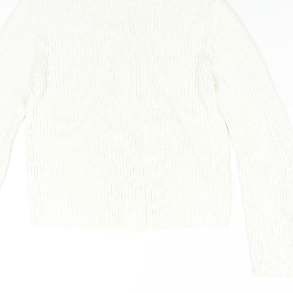 Internacionale Womens Ivory  Knit Pullover Jumper Size 14