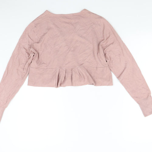 Bonmarché Womens Pink  Knit Wrap Jumper Size M