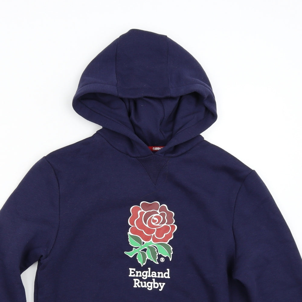 Official Licensed Product Boys Blue   Pullover Hoodie Size 13 Years  - England Rugby Union