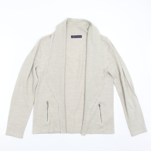 M&S Womens Beige  Knit Cardigan Jumper Size M