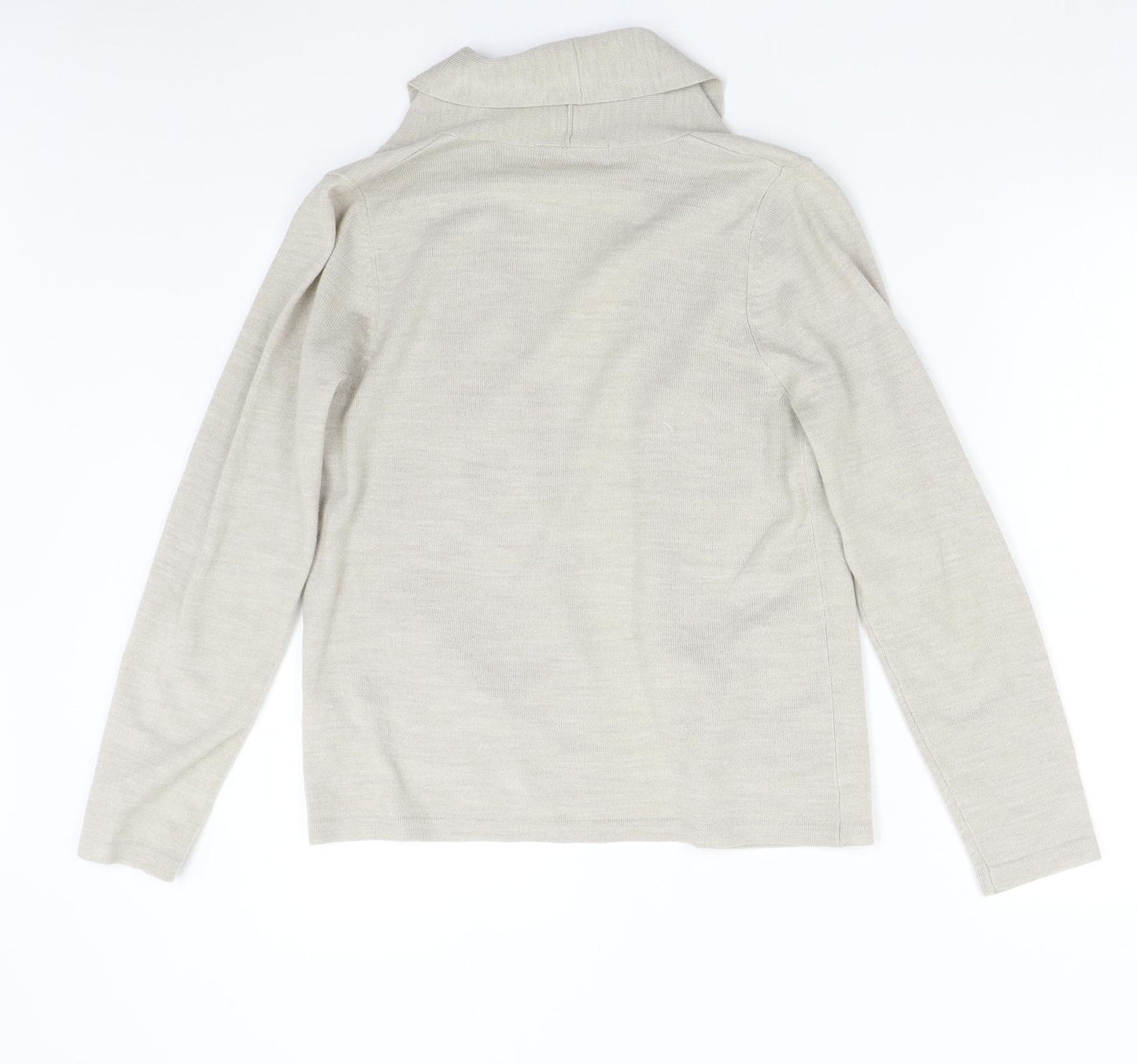 M&S Womens Beige  Knit Cardigan Jumper Size M