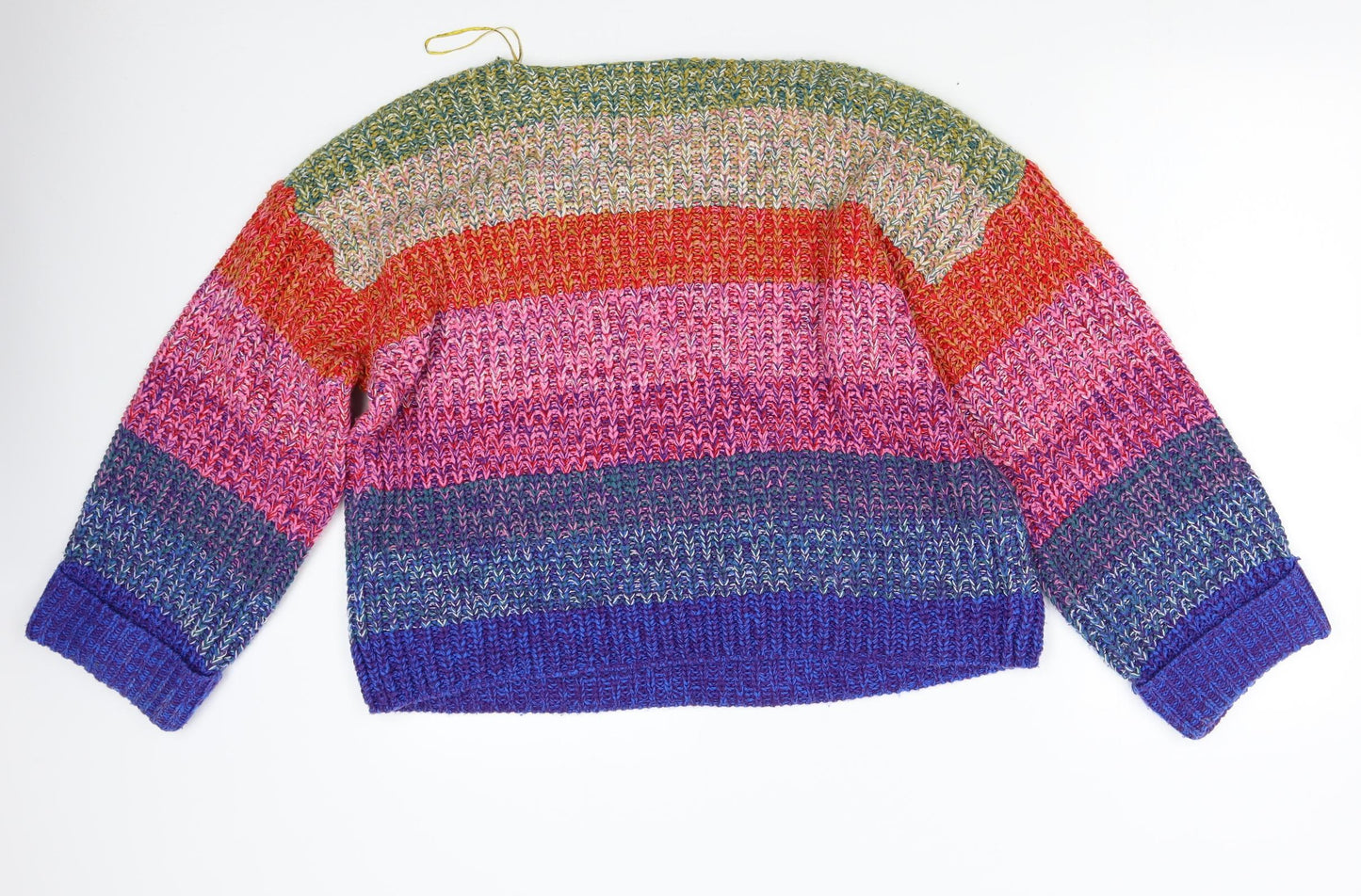 Brave Soul Womens Multicoloured Striped Knit Pullover Jumper Size M