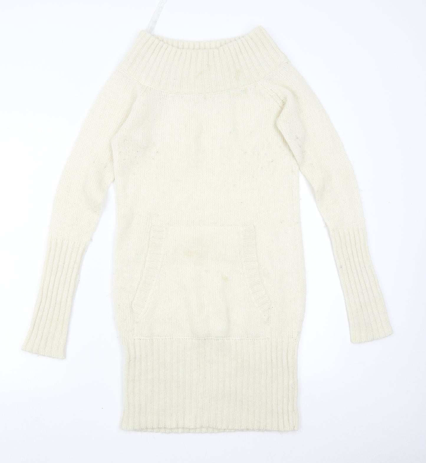 H&M Womens Beige  Knit Jumper Dress  Size 12
