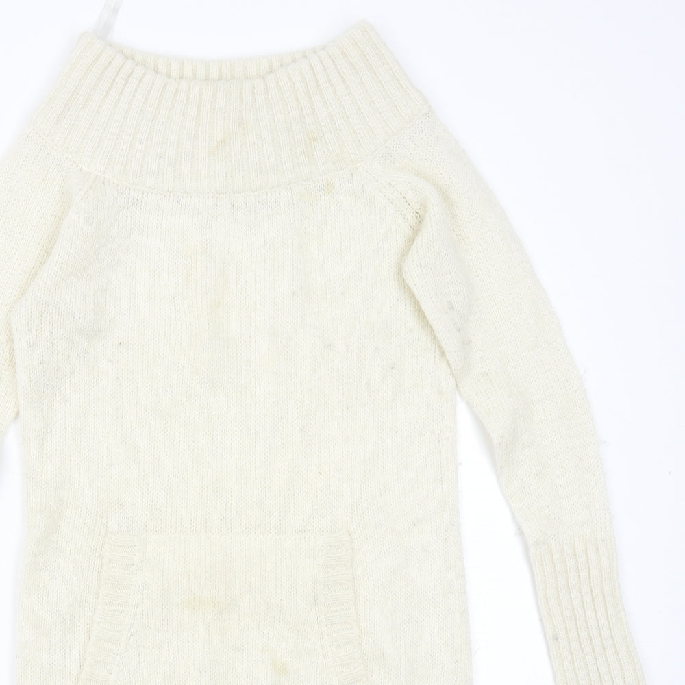 H&M Womens Beige  Knit Jumper Dress  Size 12