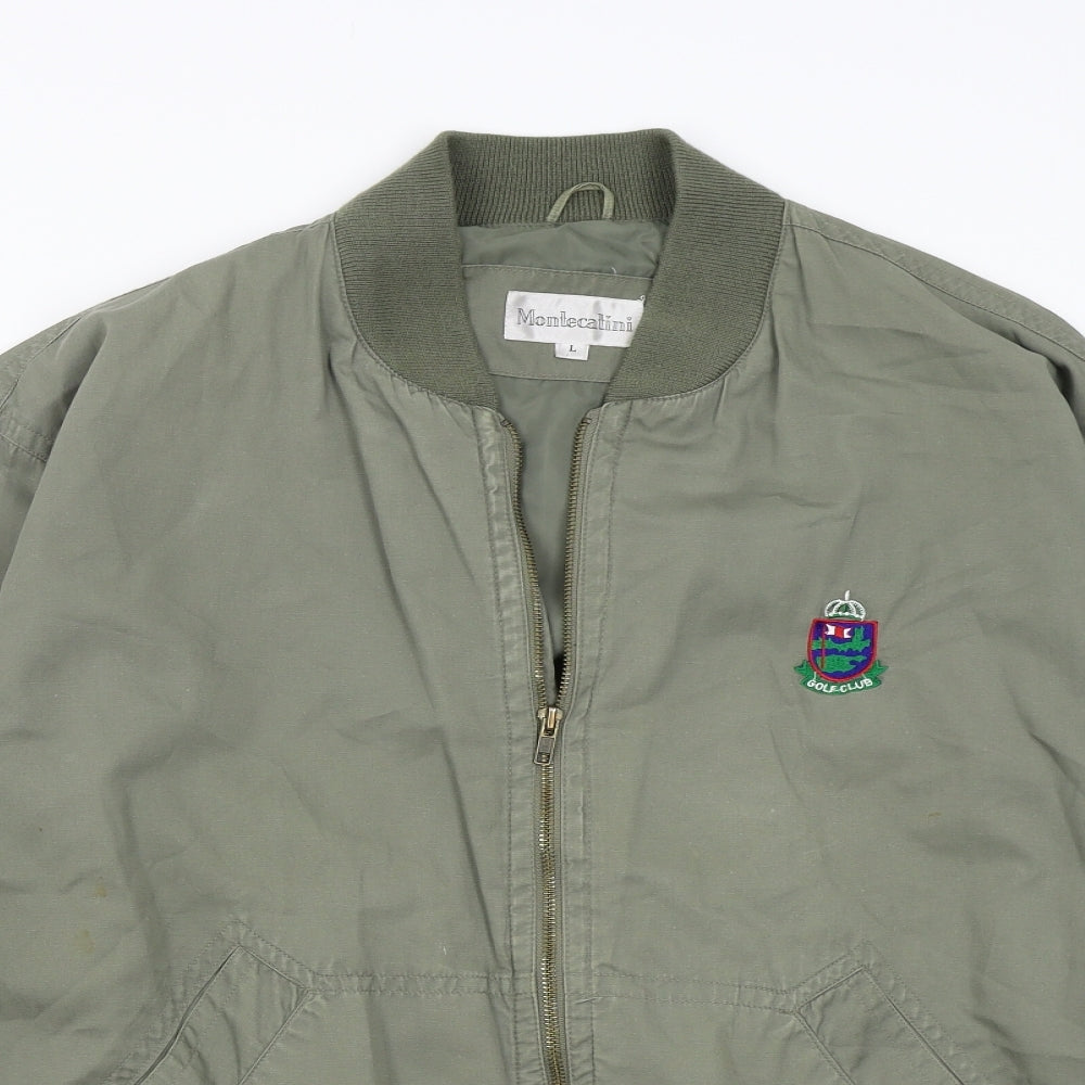 Montecatini Mens Green   Bomber Jacket Jacket Size L  - Golf Club