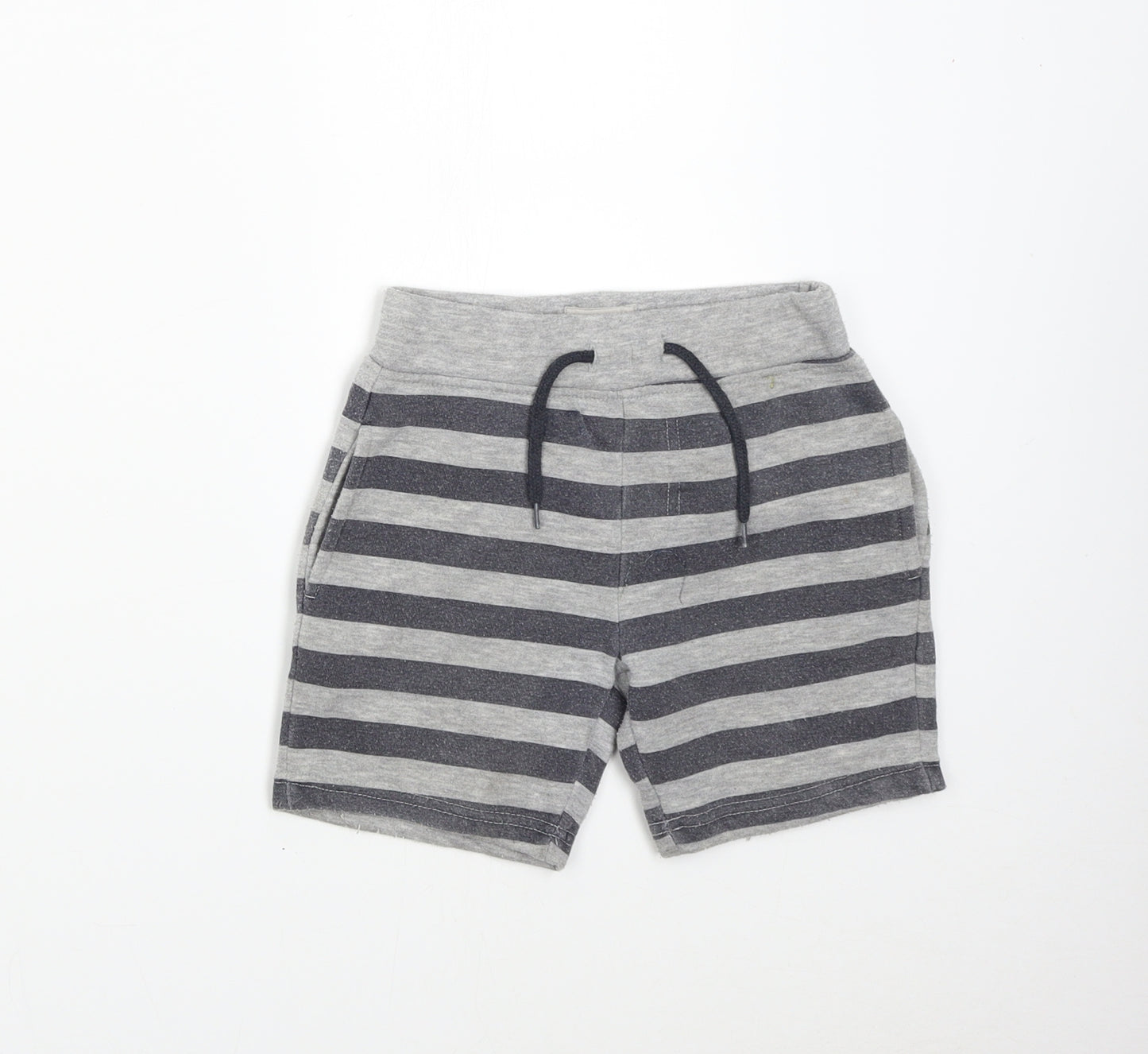 Primark Boys Grey Striped  Sweat Shorts Size 3-4 Years